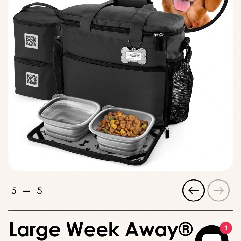 Mobile dog gear bag